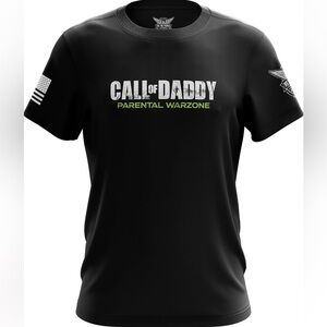 Call of Daddy Black Graphic Tee